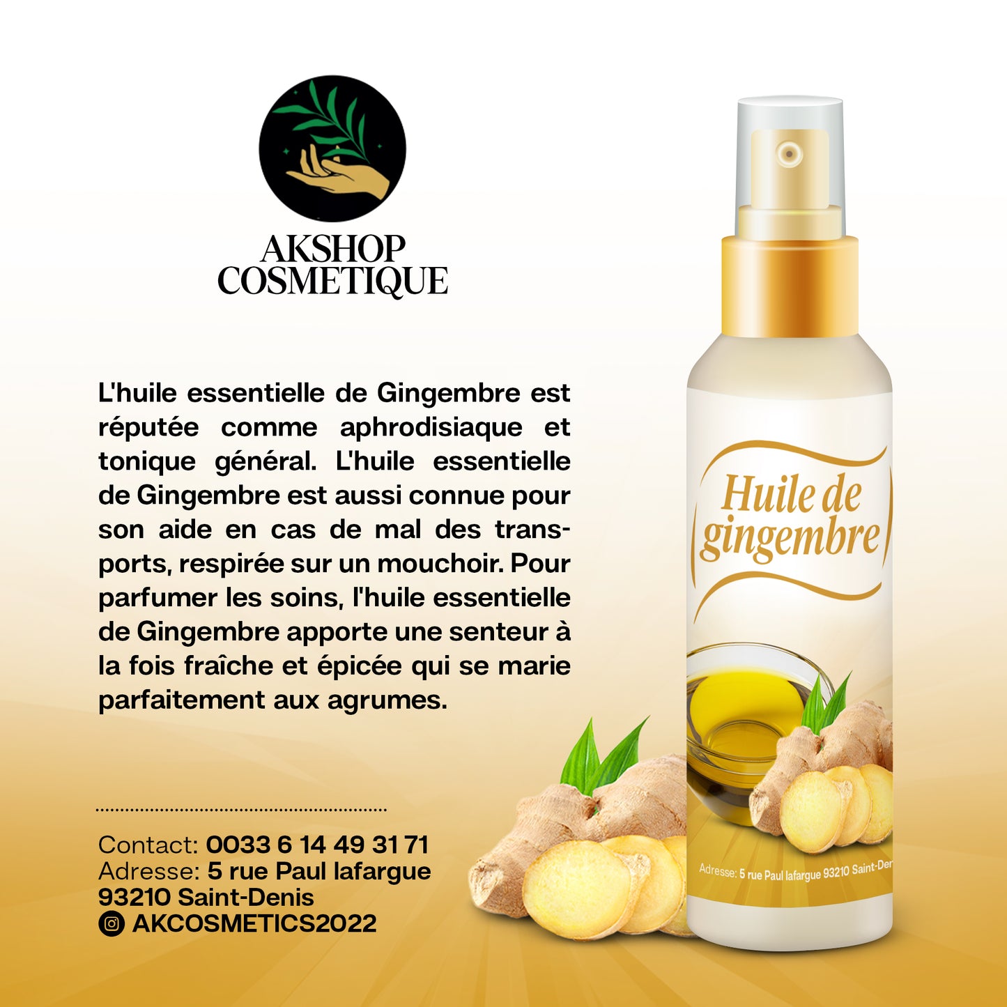 Huile de gingembre