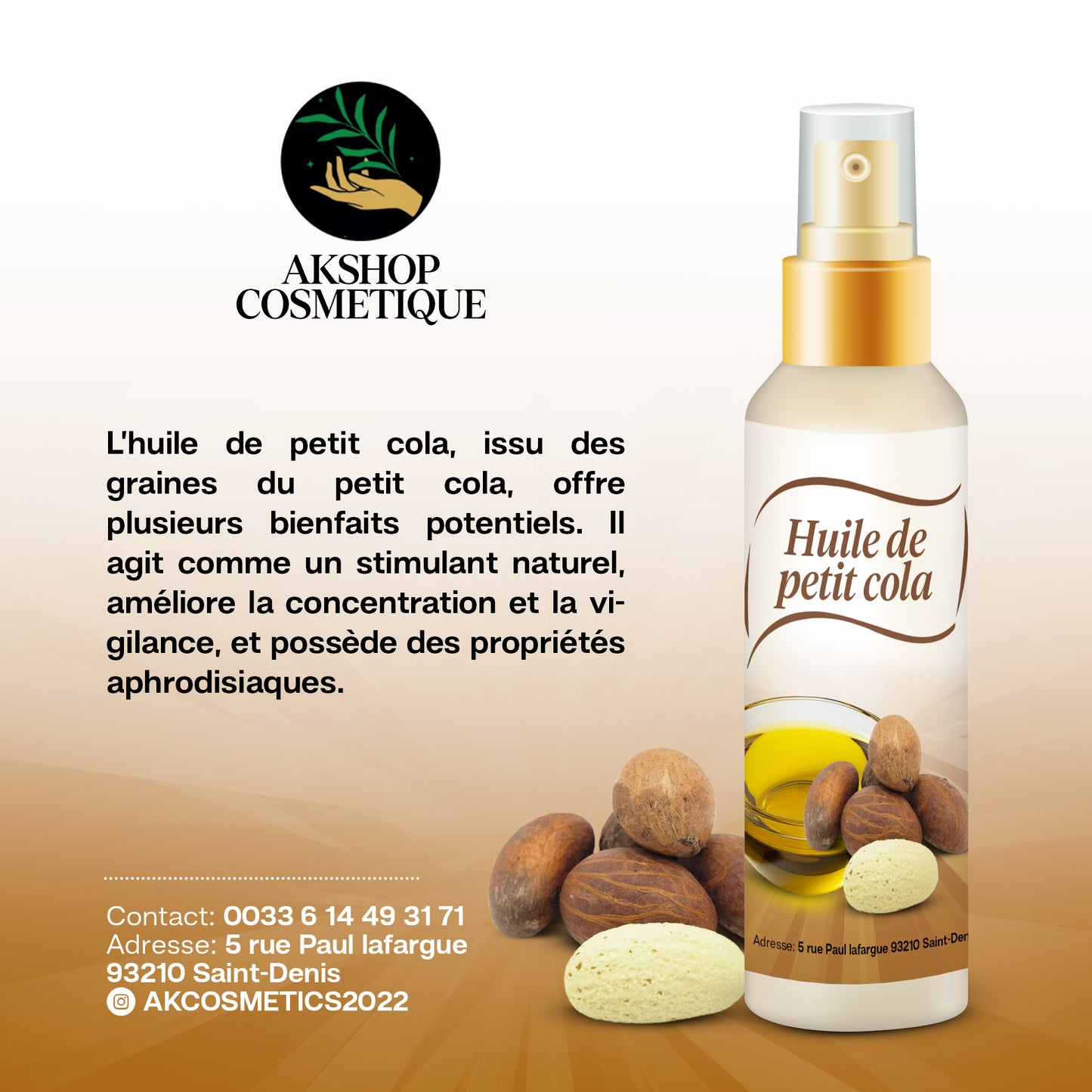 Huile de petit cola