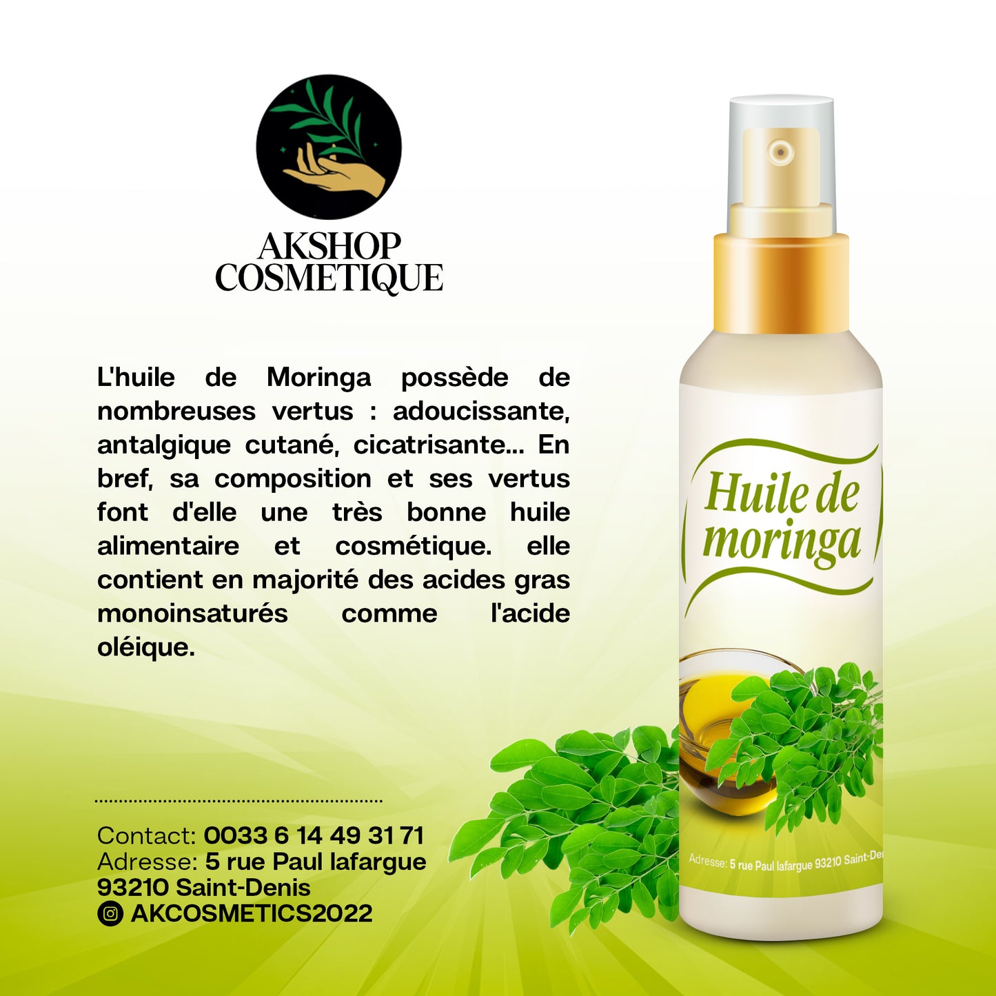 Huile de moringa