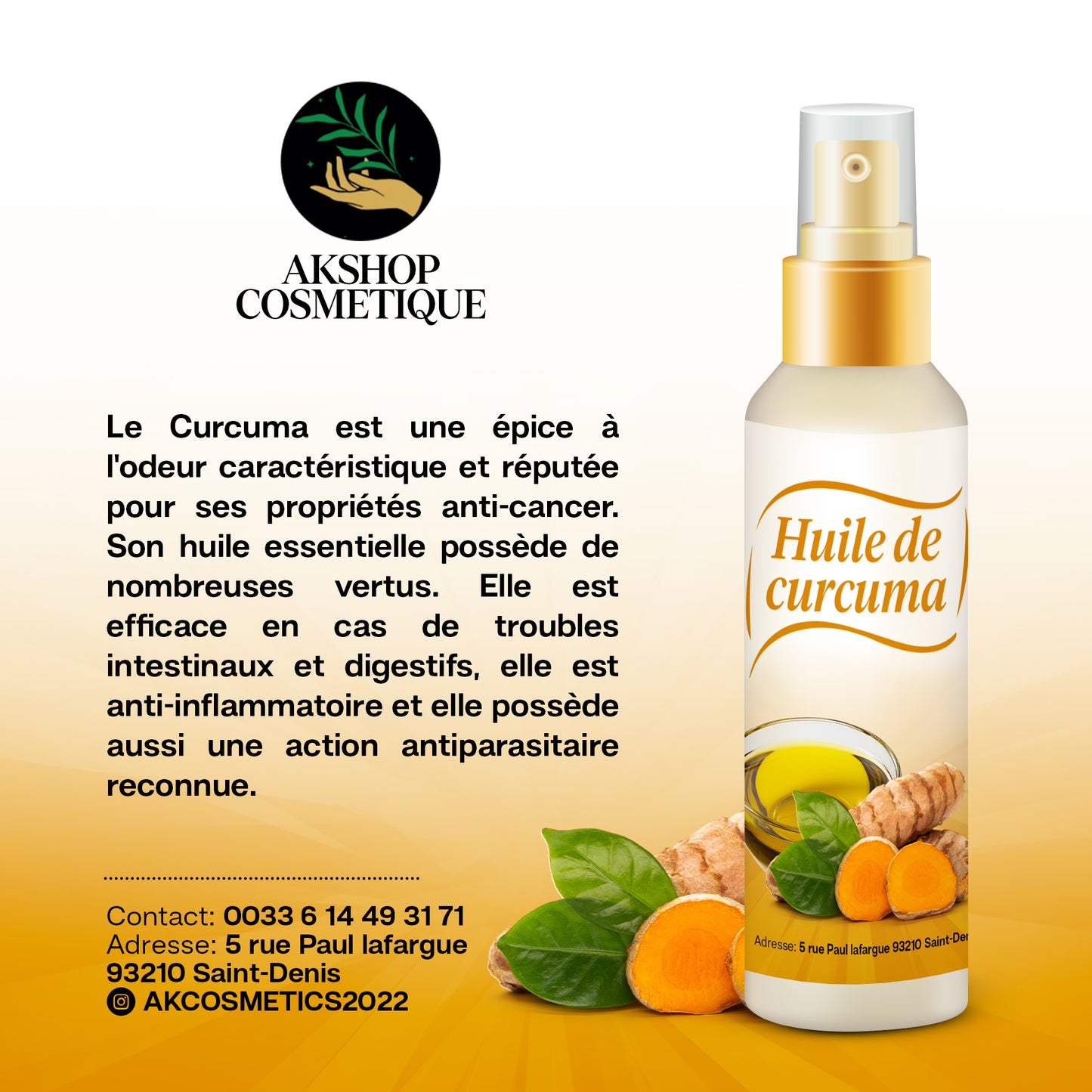 Huile de curcuma