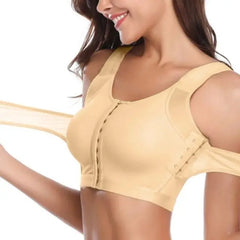 Soutien-gorge post-opératoire avec fermeture frontale pour femme, ration de posture, spoeur de corps, vêtements protubérants de compression push-up avec crochets akshop bio