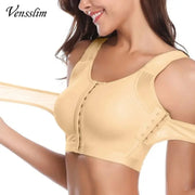 Soutien-gorge post-opératoire avec fermeture frontale pour femme, ration de posture, spoeur de corps, vêtements protubérants de compression push-up avec crochets akshop bio
