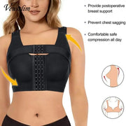 Soutien-gorge post-opératoire avec fermeture frontale pour femme, ration de posture, spoeur de corps, vêtements protubérants de compression push-up avec crochets akshop bio
