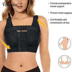Soutien-gorge post-opératoire avec fermeture frontale pour femme, ration de posture, spoeur de corps, vêtements protubérants de compression push-up avec crochets akshop bio